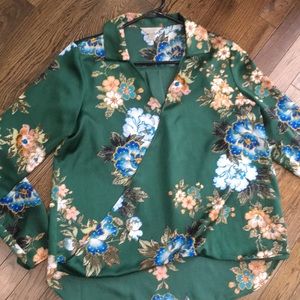 Belle Sky floral blouse